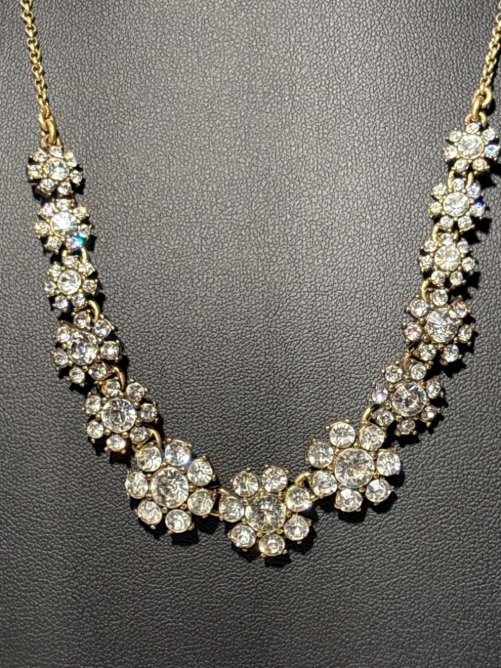 J.Crew Statement Necklace + Alfani NWT Flower + Charm Necklace Gold Tone Lot